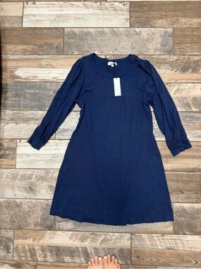 Michael Stars Navy Long Sleeve A-Line Dress